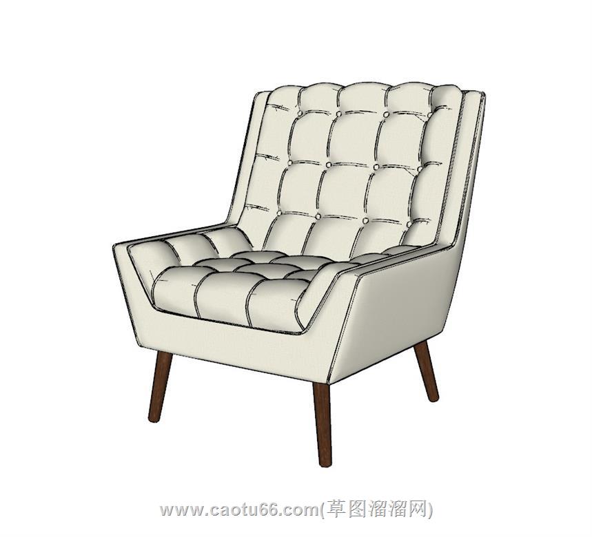 单人椅SU模型