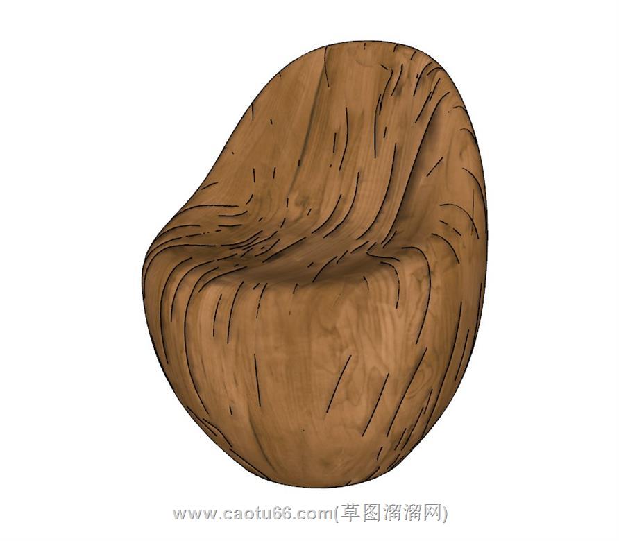 实木凳子座椅SU模型