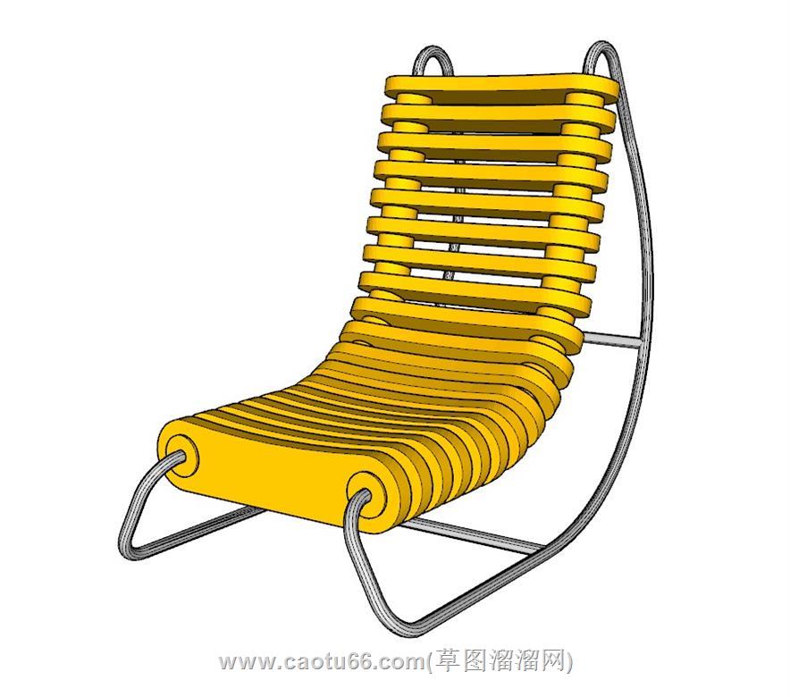 靠背椅摇椅SU模型