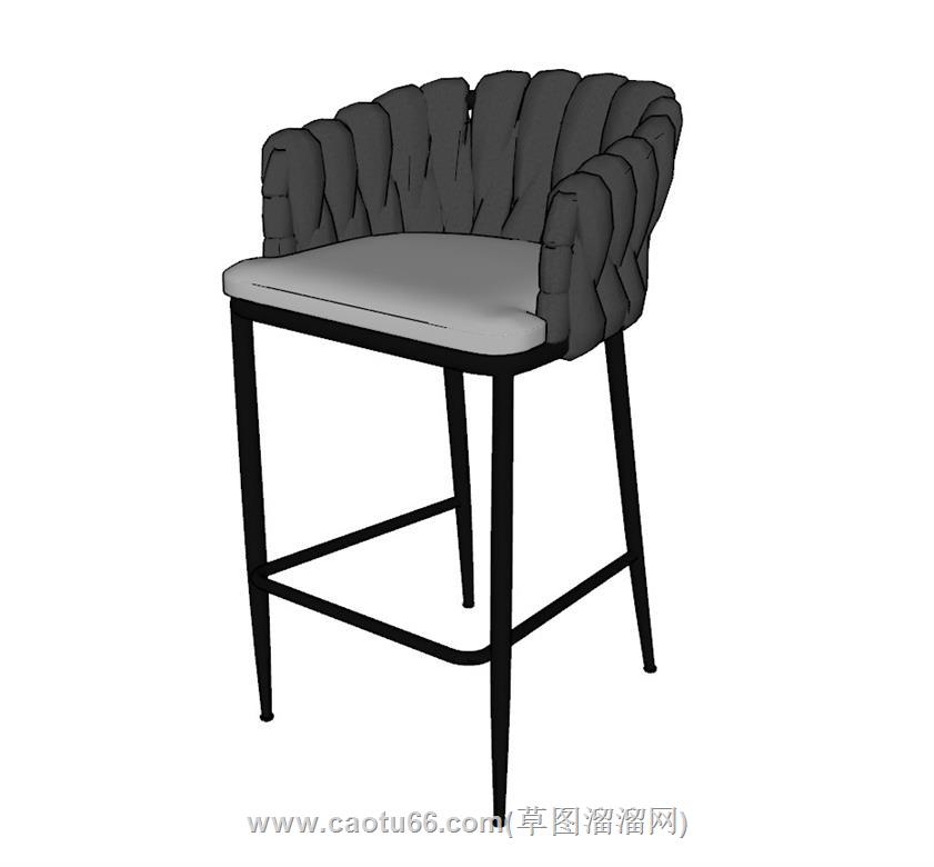 高脚凳高脚椅SU模型