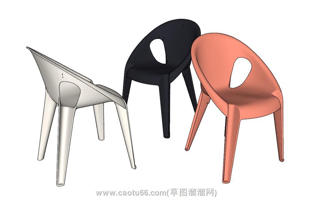 塑料椅子SU模型