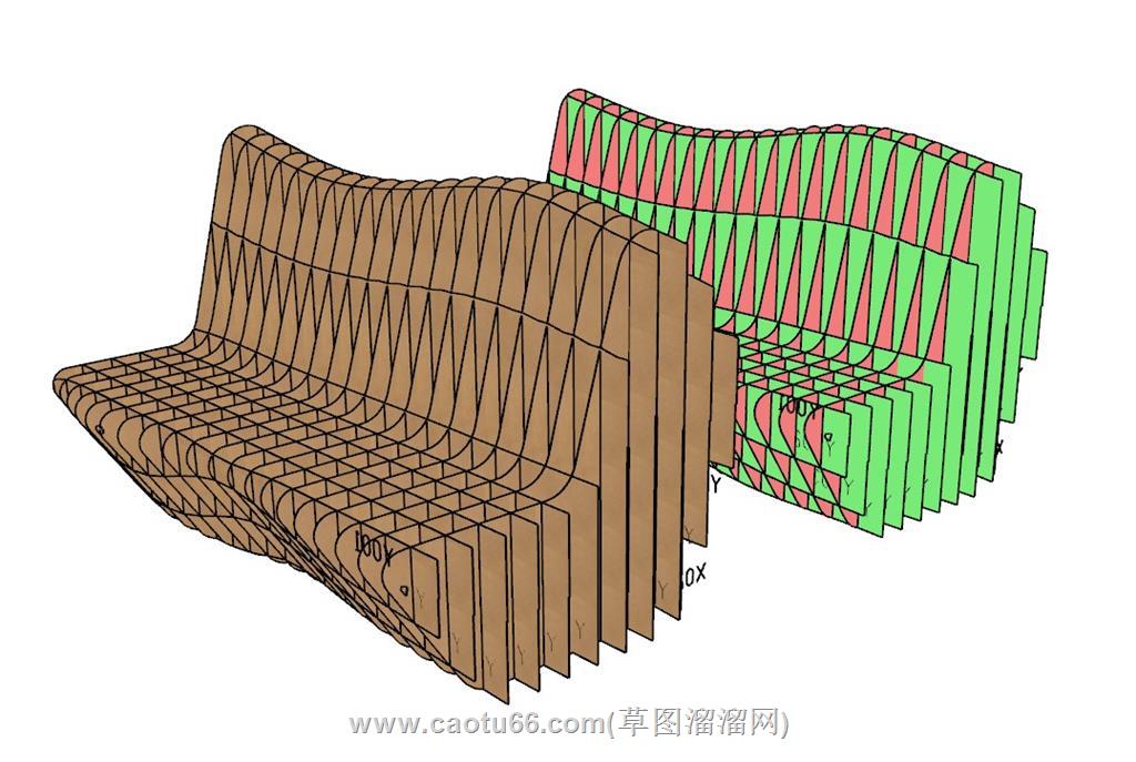 长凳长椅SU模型