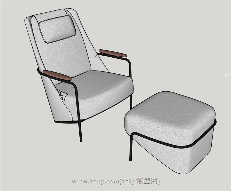 椅子脚凳SU模型