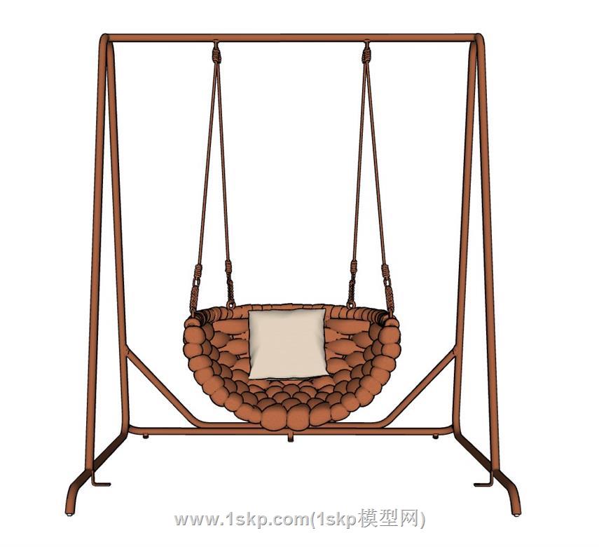 吊椅秋千椅SU模型