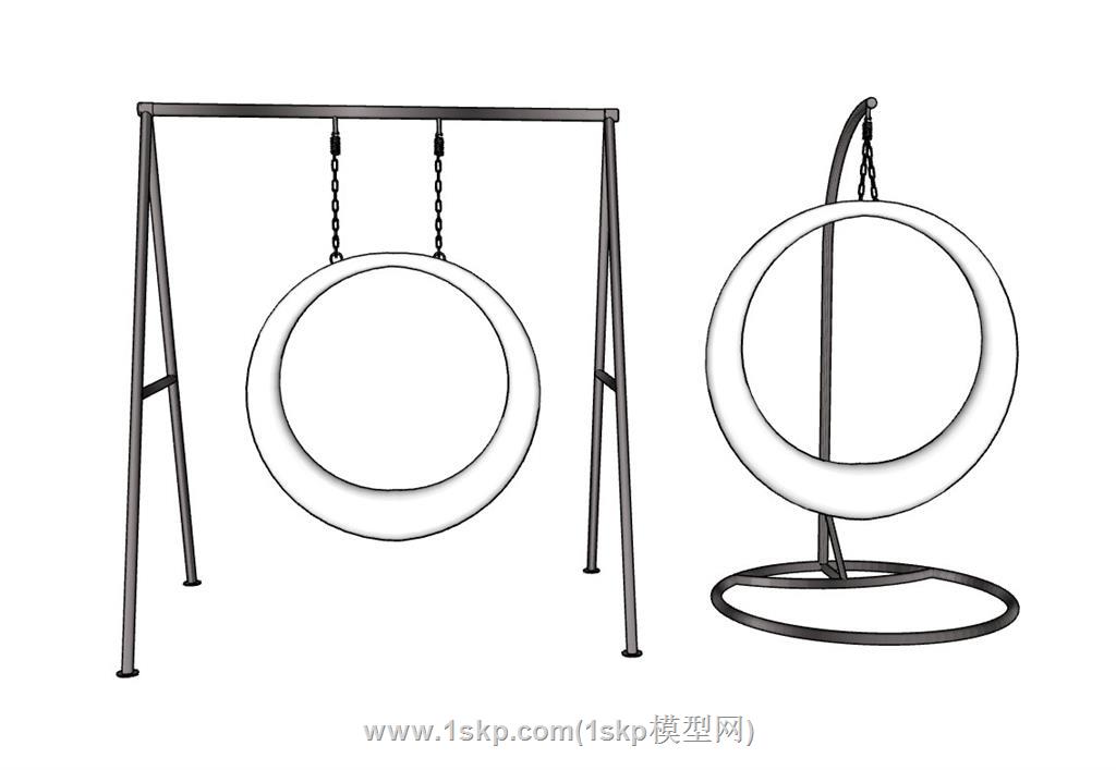 月牙吊椅SU模型