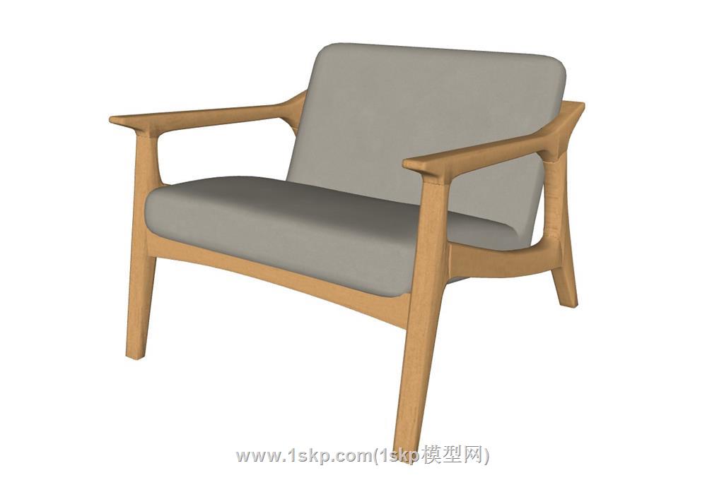 北欧扶手椅SU模型