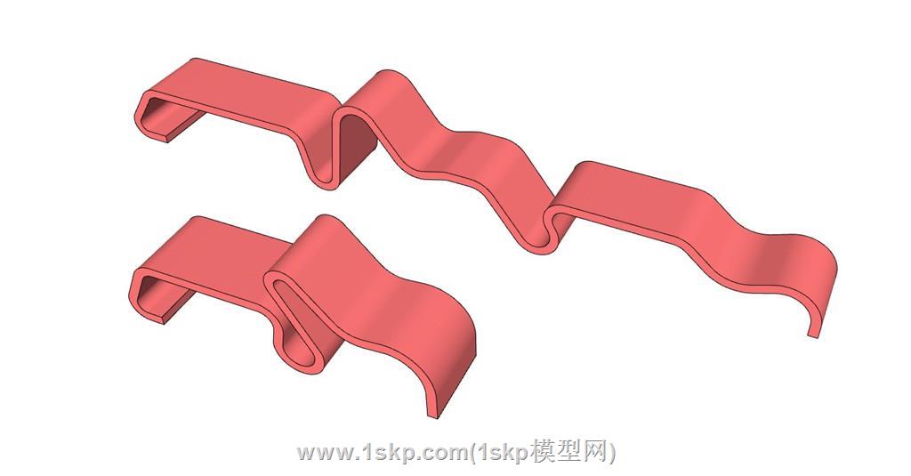 景观椅条椅异形椅SU模型