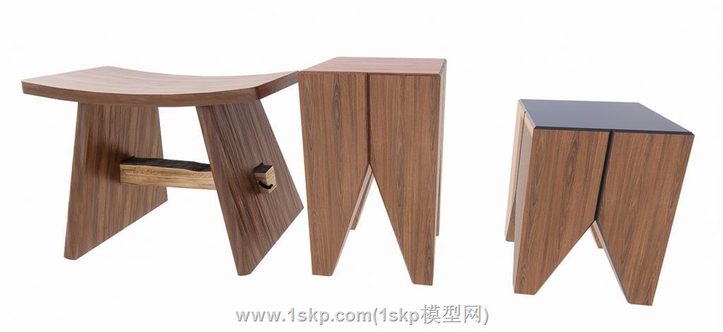 木凳子SU模型