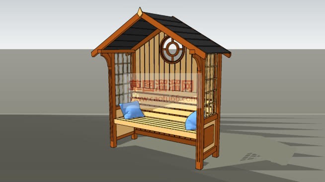 庭院座椅房屋SU模型