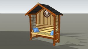 庭院座椅房屋SU模型