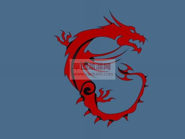 龙纹贴雕刻SU模型