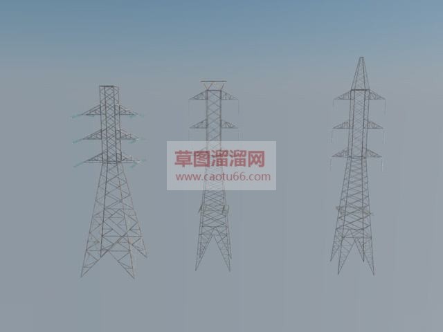 高压电线塔SU模型