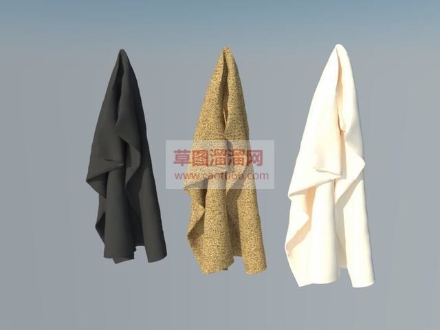毛巾抹布SU模型