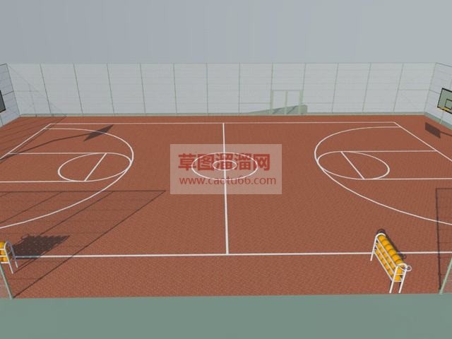 篮球场SU模型