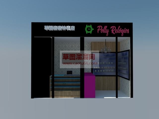 钟表店门面店面SU模型