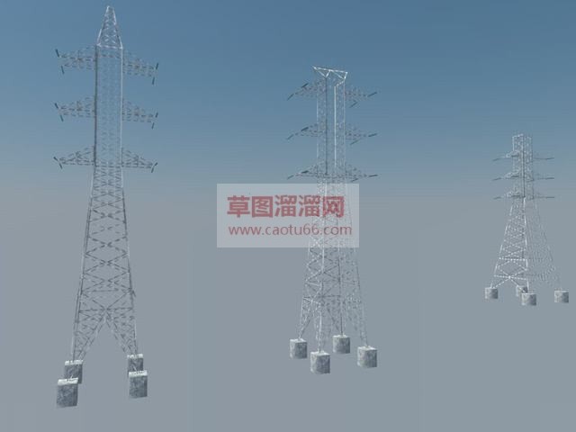 高压电线塔SU模型