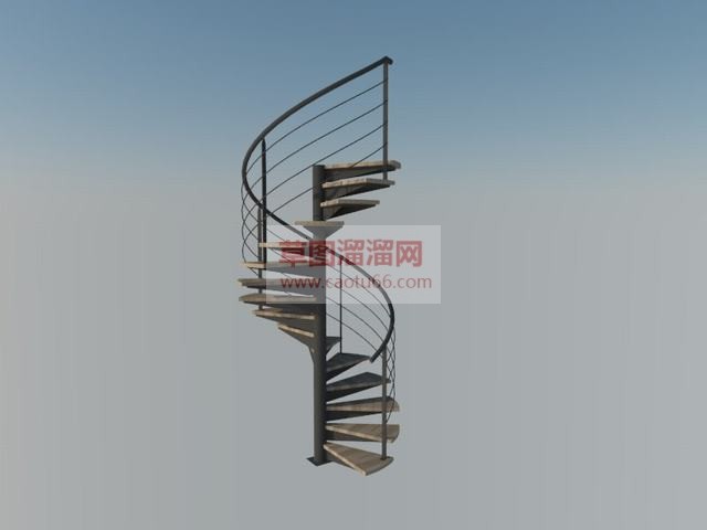 旋转梯楼梯螺旋梯SU模型