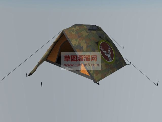 户外迷彩帐篷SU模型