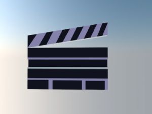电影道具场记板打板SU模型