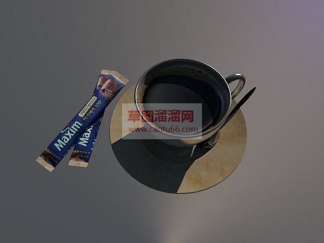 咖啡条咖啡杯SU模型