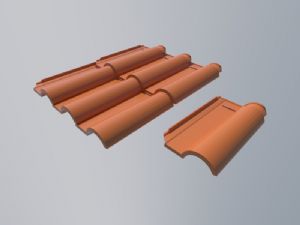 琉璃瓦屋顶瓦片SU模型