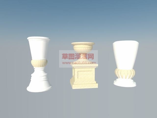 花钵SU模型