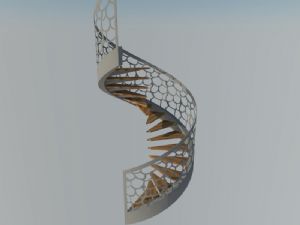 旋转梯螺旋楼梯楼梯SU模型