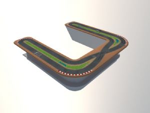 桌上赛道四驱车SU模型