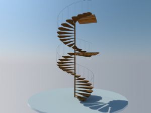 螺旋楼梯旋转楼梯SU模型