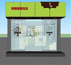 花店门面店铺SU模型