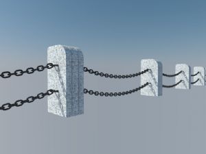 驳岸护栏栏杆SU模型