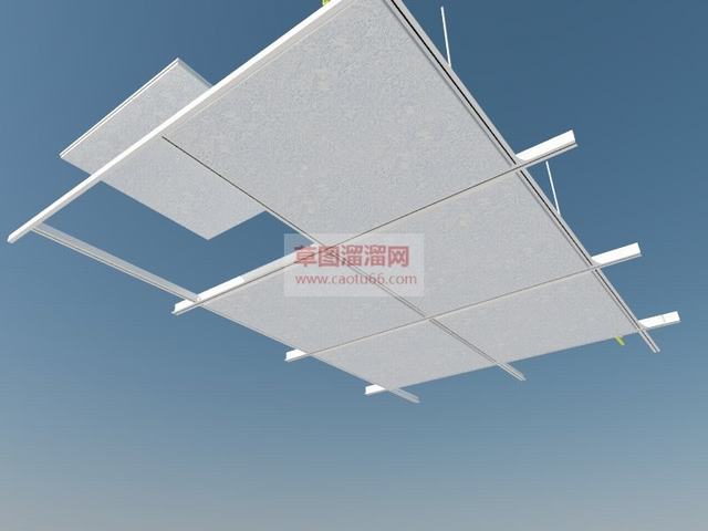 铝扣板吊顶轻钢龙骨SU模型