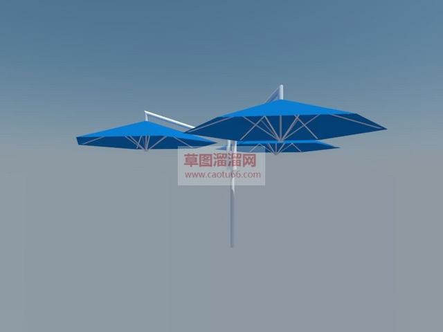 遮阳伞遮阳棚SU模型