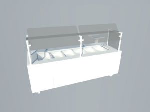 不锈钢送餐车SU模型