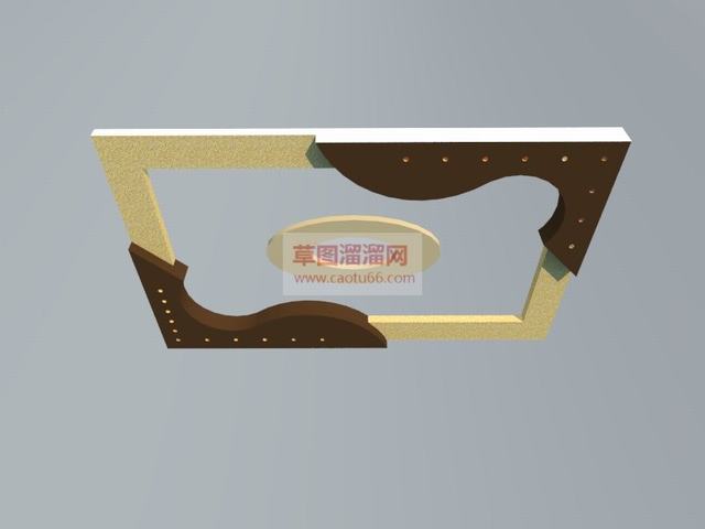 客厅吊顶SU模型