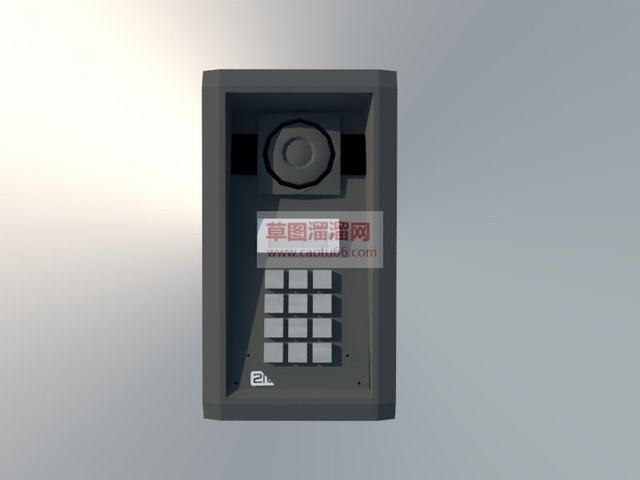 对讲门铃电话机SU模型