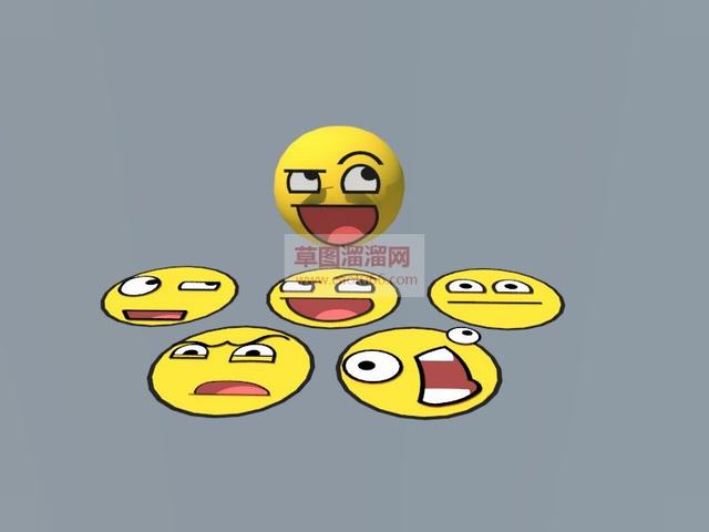 QQ表情搞笑表情SU模型