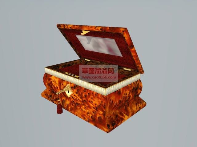 珠宝盒宝箱贵重首饰盒SU模型