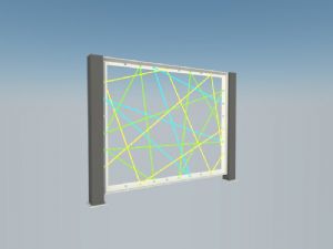玻璃栏杆护栏栏杆SU模型
