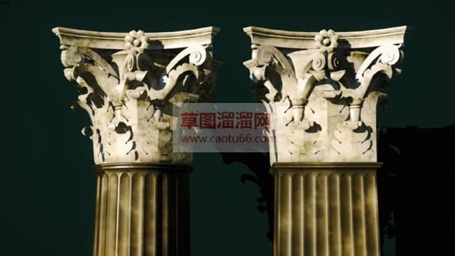 罗马柱柱子SU模型