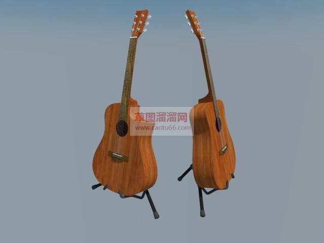 木吉他乐器架SU模型