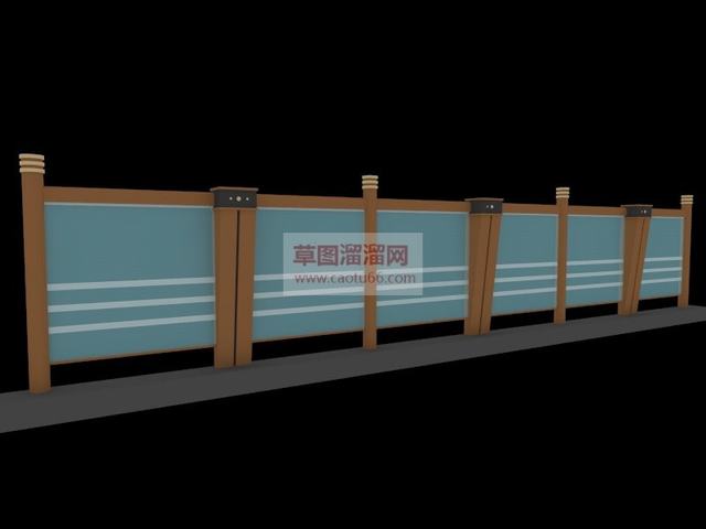 栏杆护栏SU模型