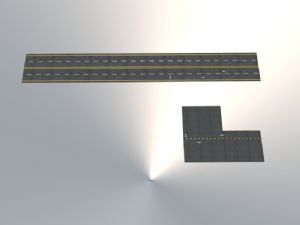 公路指示标志马路SU模型