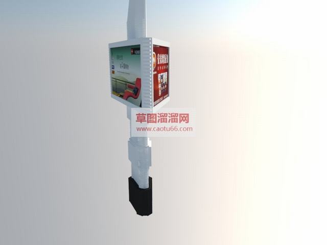LED多面广告屏幕广告牌SU模型