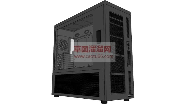 服务器主机箱空壳SU模型