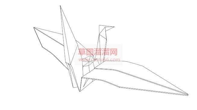 折纸千纸鹤SU模型