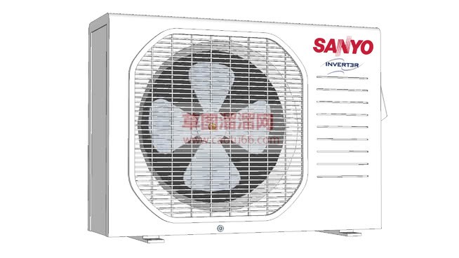 空调外机换气机SU模型