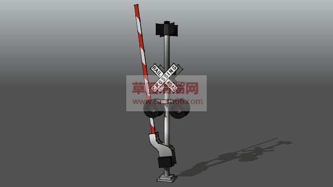 火车道口道闸SU模型