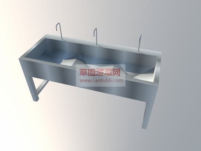 饭堂不锈钢洗SU模型