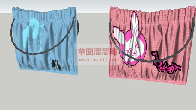 收束袋+布袋SU模型